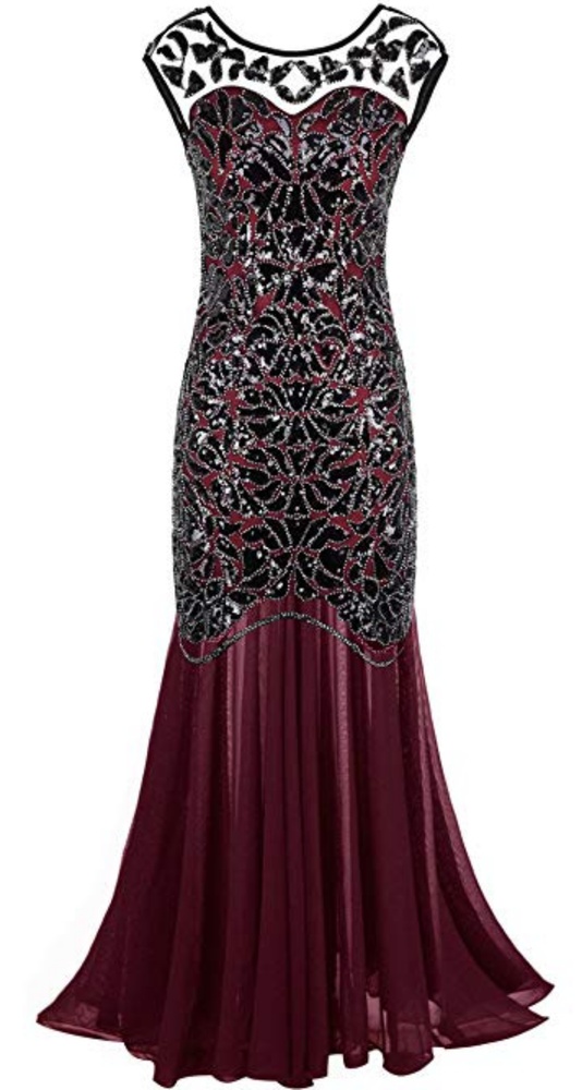 NWOT merlot beaded dress